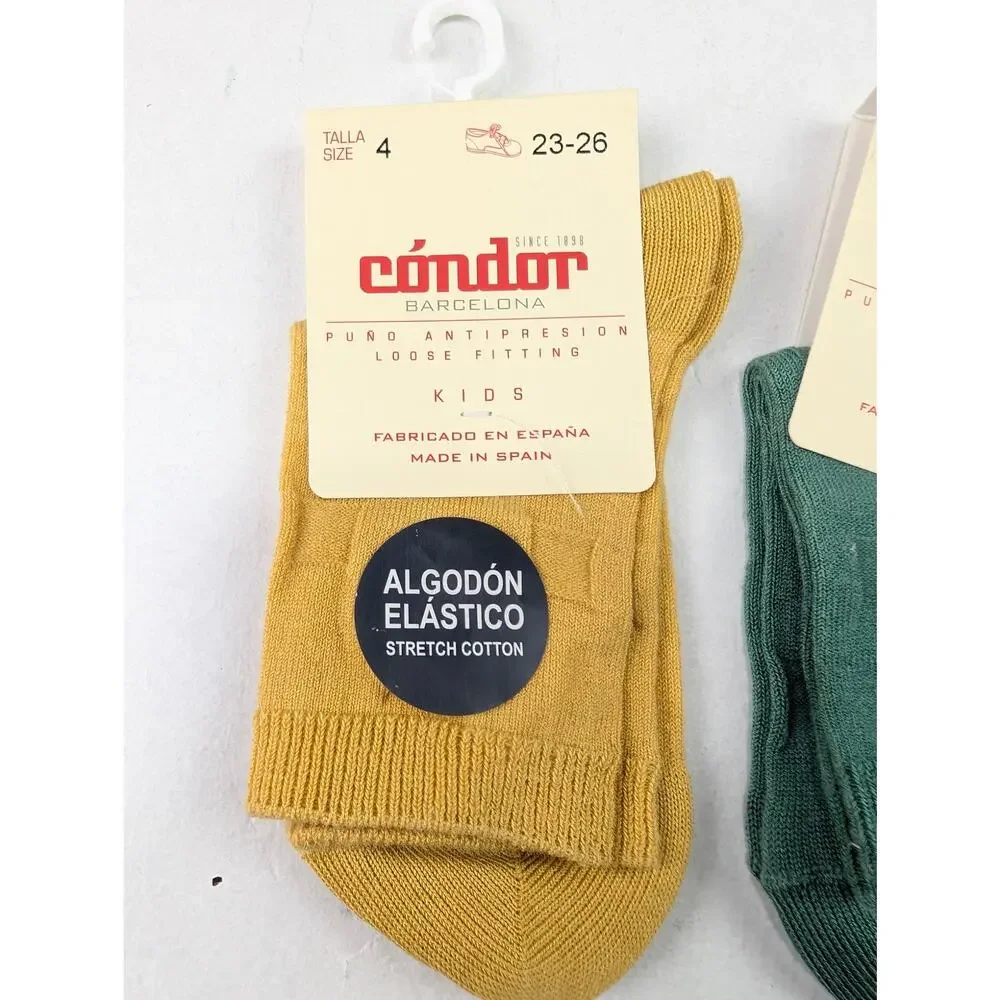 Condor 3 Pair Mustard & Green Dress Sock Bundle - Shoe Size 23-26 eu (7-9 us)